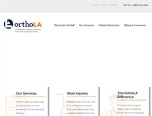 Tablet Screenshot of ortho-la.com